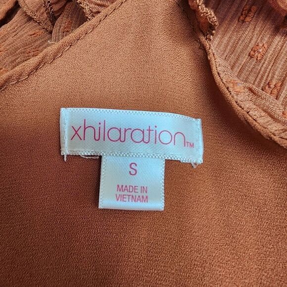 Xhilaration Orange Ruffle Strap Tank Top (S) - Picture 5 of 5